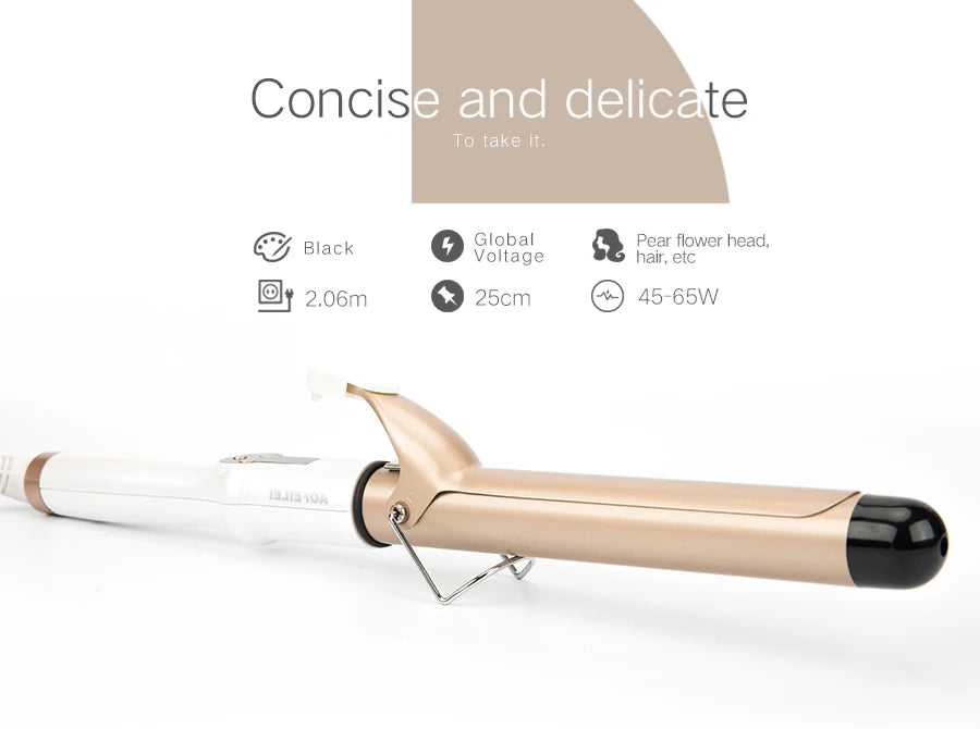 2023 New Real Electric Professional Ceramic Hair Curler Lcd Curling Iron Roller Curls Wand Waver Fashion Styling Tools