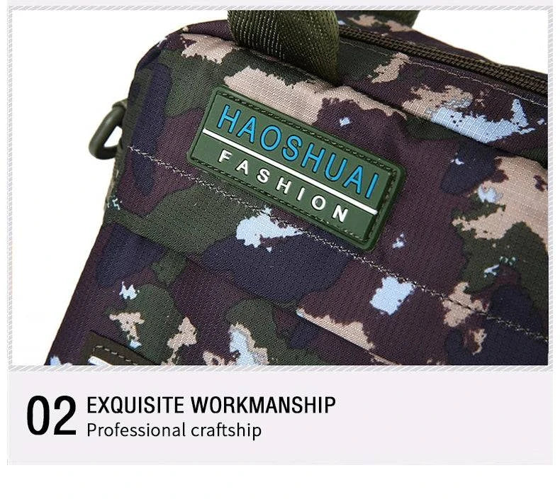 Men's Bag Messenger Bag Male Waterproof Nylon Camouflage Satchel Over the Shoulder Crossbody Bags Handbag Mini Briefcase XA99WC - MarvelouStore