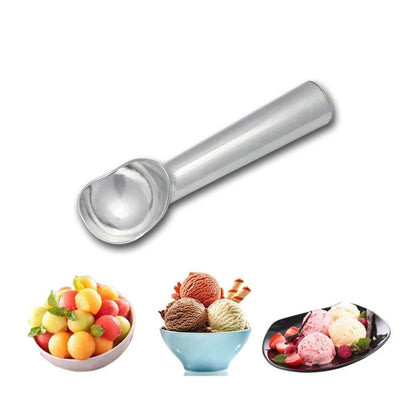 LMETJMA Nonstick Anti-Freeze Ice Cream Scoop Aluminum Ice Cream Spoon Melon Ball Cookie Dough Scoop Ice Cream Tools KC0080