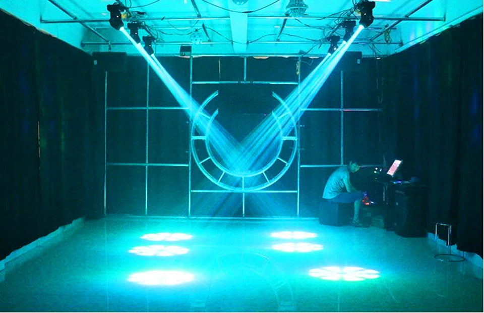 2pcs 75W LED Spot Moving Head Light 65W  DJ Beam Lights  Spot Light with Gobo&Color Wheel Disco DJs Equipmentnt