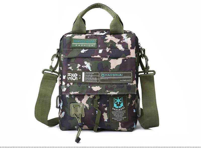 Men's Bag Messenger Bag Male Waterproof Nylon Camouflage Satchel Over the Shoulder Crossbody Bags Handbag Mini Briefcase XA99WC - MarvelouStore