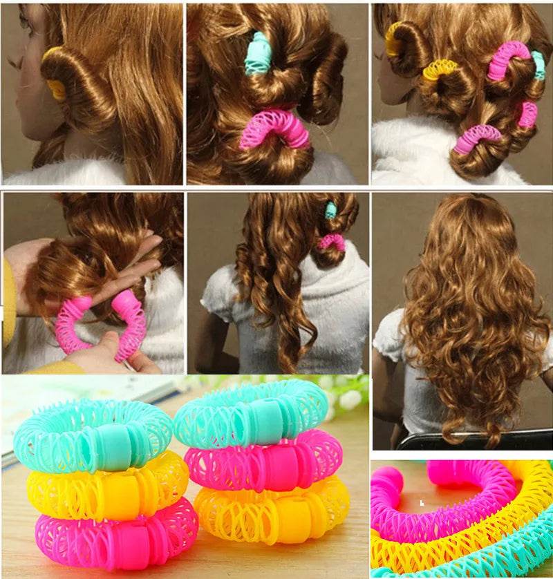 8 Pcs/Lot Magic Curler Hair Rollers Curls Roller Lucky Donuts Curly Hair Styling Make Up Tools Accessories For Woman Lady