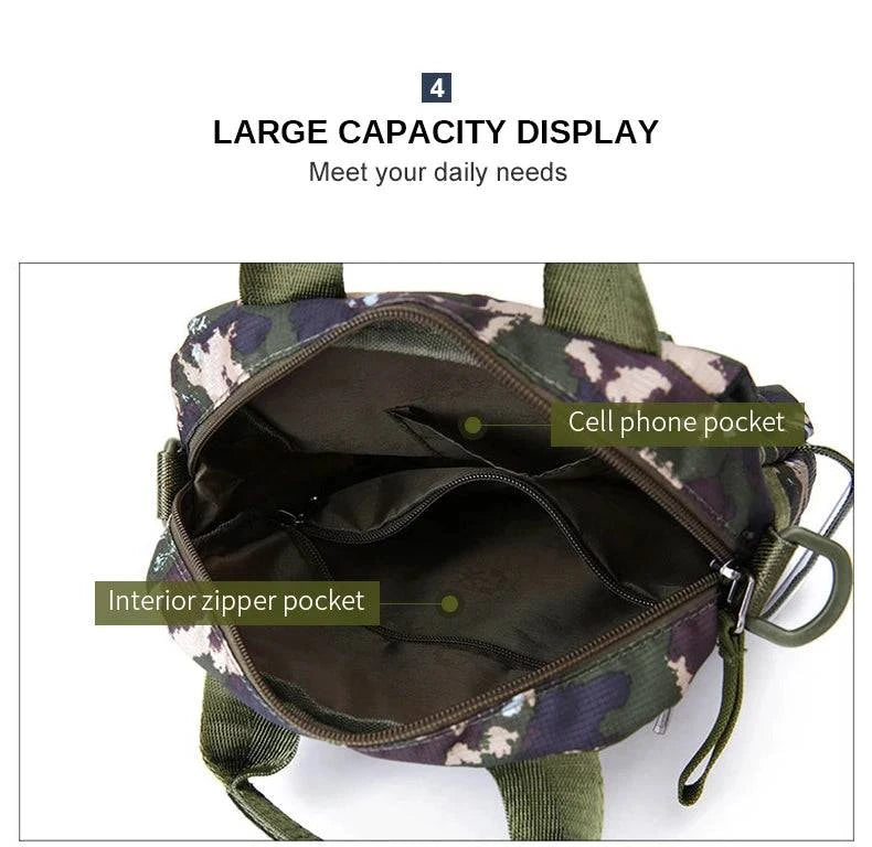 Men's Bag Messenger Bag Male Waterproof Nylon Camouflage Satchel Over the Shoulder Crossbody Bags Handbag Mini Briefcase XA99WC - MarvelouStore