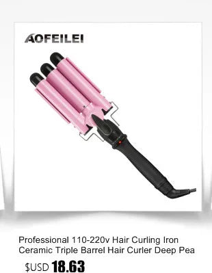 2023 New Real Electric Professional Ceramic Hair Curler Lcd Curling Iron Roller Curls Wand Waver Fashion Styling Tools