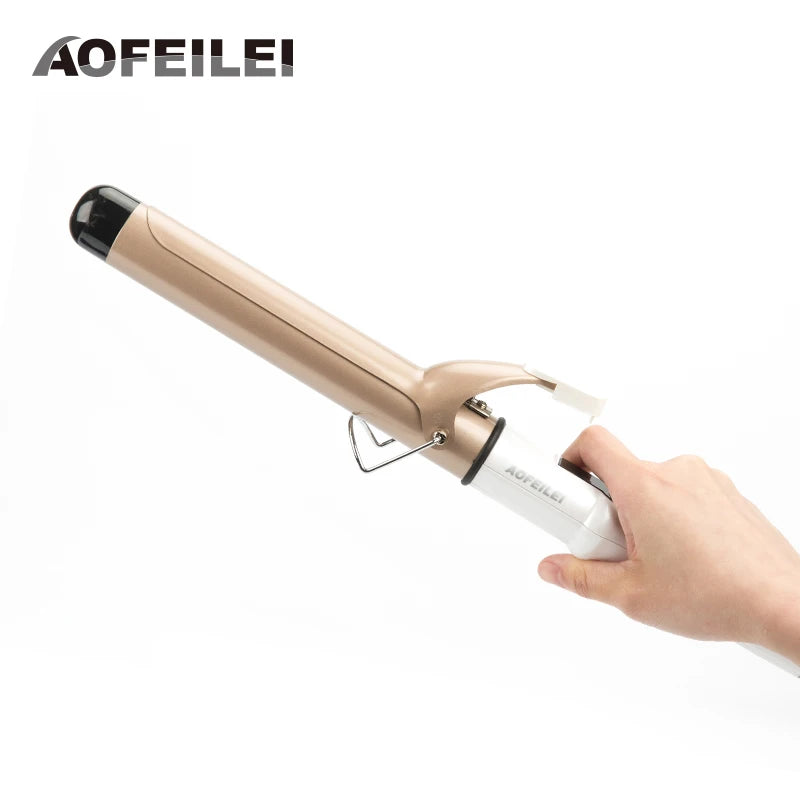 2023 New Real Electric Professional Ceramic Hair Curler Lcd Curling Iron Roller Curls Wand Waver Fashion Styling Tools