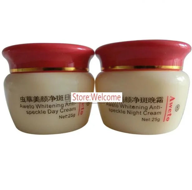 Chinese 2024 Whitening Day Night Cream Set Melasma Dark Age Dark Spots Freckle Remover Skin Lightening Skin Care