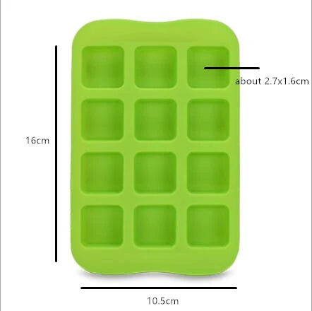 12 Grid Silicone Chocolate Jelly Mold Tray Creative Star/Heart/Round Shaped Ice Cube Cake Mold Jelly Pudding Mold