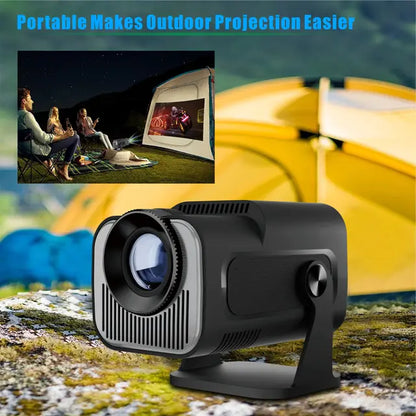 HY-320Mini Portable Newly Native 720P Allwinner H713 Android11 4K Projector 320ANSI Wifi6 BT5.0 Cinema Outdoor Rotable Projector