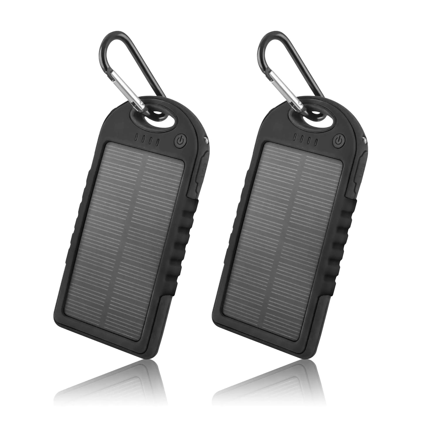 5000mAh Solar Power Bank Phone Charger 2-Pack