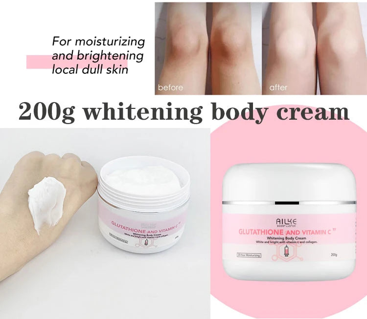 AILKE Lighten Remove Black Spots Facial Skin Care Lotion, Moisturizing Cream Body Glutathion Vitamin C Dark Skin Face New Range