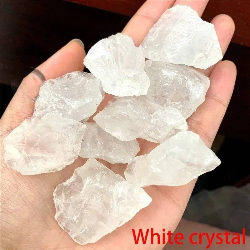 Natural Crystal Stones Rose Quartz Amethyst Fluorite Irregular Shape Mineral Rock Reiki Healing Stone Specimen Home Decor