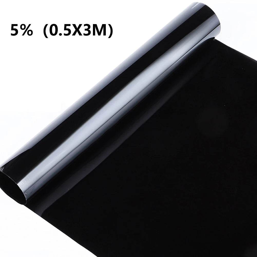 3M*50cm Black Car Window Foils Tint Tinting Film Roll Auto Home Window Glass Restroom Summer Solar UV Protector Sticker Films - MarvelouStoree