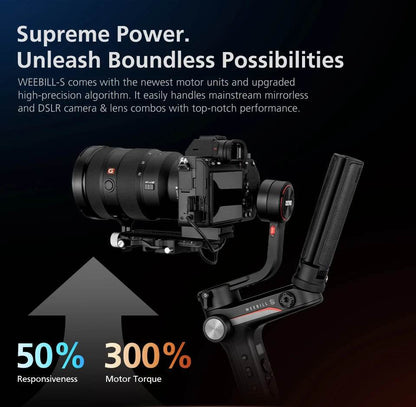 ZHIYUN Weebill S 3-Axis Image Transmission Stabilizer For Mirrorless Camera OLED Display Handheld Gimbal with 24-70mm GM ,New Pr - MarvelouStoree