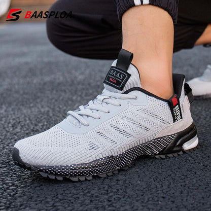 Baasploa Professional Running Shoes For Men Lightweight Men's Designer Mesh Sneakers Lace-Up Male Outdoor Sports Tennis Shoe