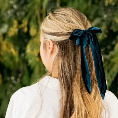 For Women Hair Ties Soft Hair Scrunchie Bow Velvet Elastic Lady Ribbon Elastic Hair Band Girls Gum Head Band New Hair Accessorie