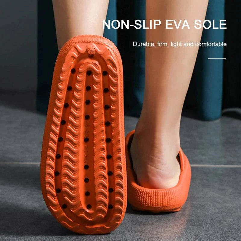 Thick Platform Bathroom Home Slippers Women Fashion Soft Sole EVA Indoor Slides Woman Sandals 2023 Summer Non-slip Flip Flops - MarvelouStore