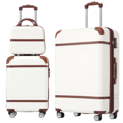 Hardshell Luggage Sets 3 Pieces 20"+28" Luggages and Cosmetic Case Spinner Suitcase with TSA Lock Lightweight