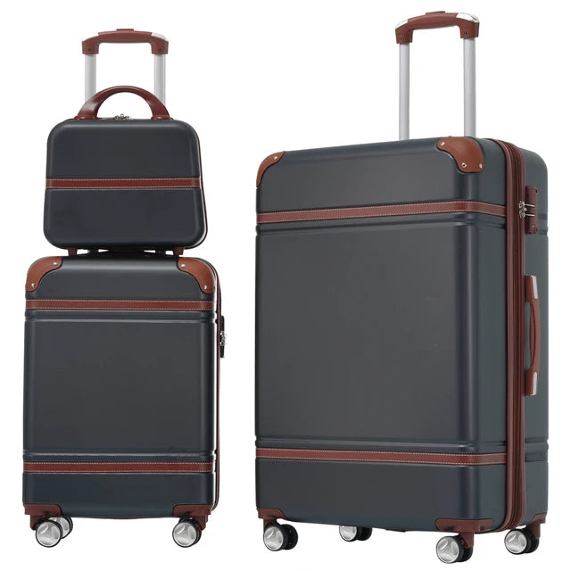 Hardshell Luggage Sets 3 Pieces 20"+28" Luggages and Cosmetic Case Spinner Suitcase with TSA Lock Lightweight