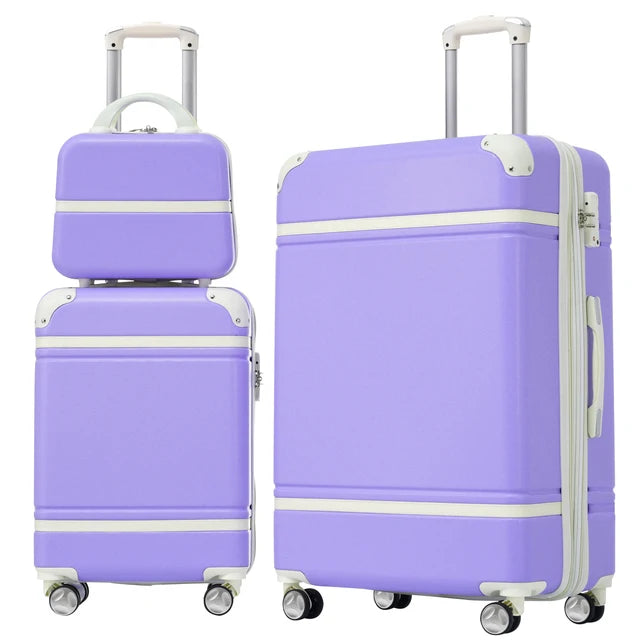 Hardshell Luggage Sets 3 Pieces 20"+28" Luggages and Cosmetic Case Spinner Suitcase with TSA Lock Lightweight