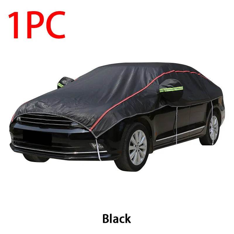 Universal Half Car Cover Waterproof Outdoor Cover Oxford Sun Rain Uv Protection Dustproof Snowproof Car Body Cover for SUV Sedan - MarvelouStoree