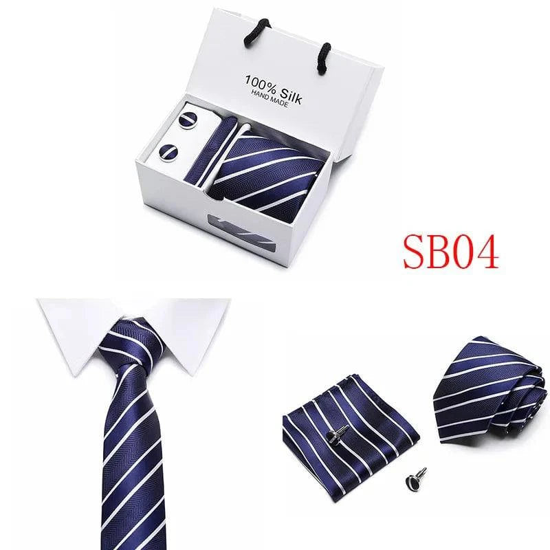 New Plaid men ties set Extra Long Size 145cm*7.5cm Necktie navy blue Paisley Silk Jacquard Woven Neck Tie Suit Wedding Party