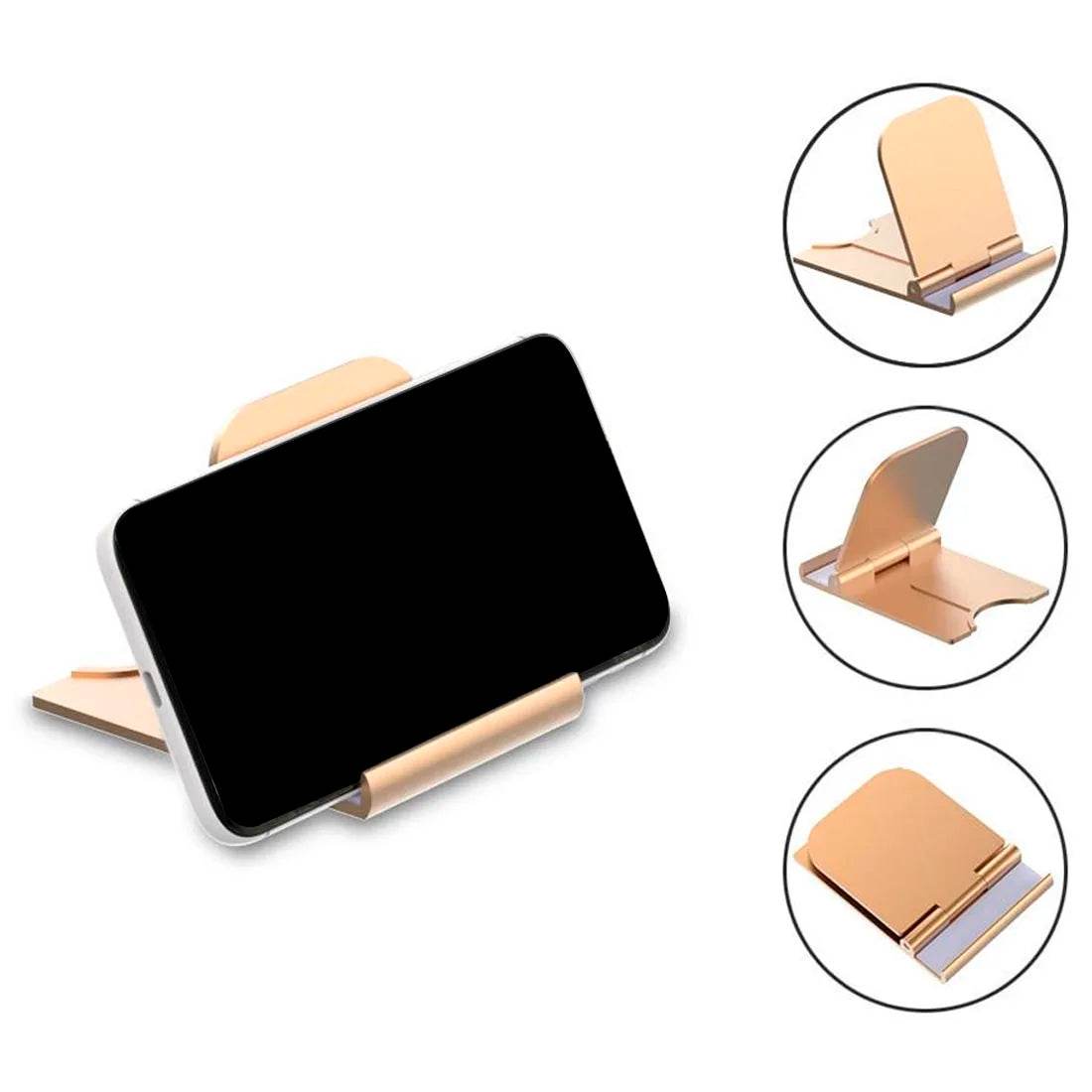 Portable Mini Mobile Phone Holder Foldable Desk Stand Holder 4 Degrees Adjustable Universal for iPhone Andorid Phone - MarvelouStoree