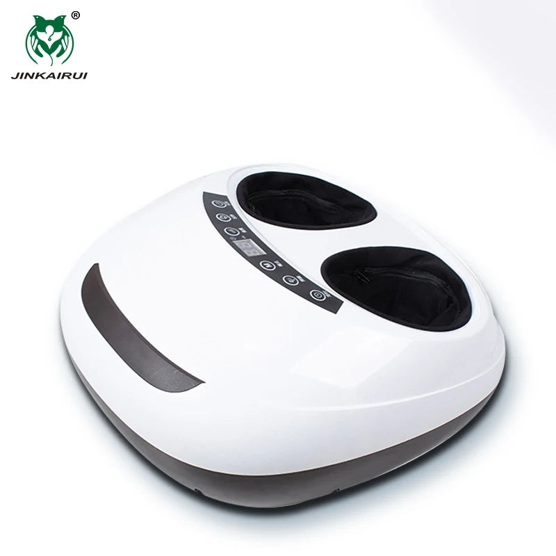 Jinkairui 220V Electric Antistress 3D Shiatsu Kneading Air Pressure Foot Massager Machine Care Infrared With Heating  Roller