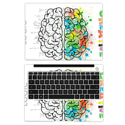 HRH 2 in 1 Left and right brain Design Laptop Decal DIY Stickers 11/12/13/14/15/16 inch for Lenovo for MacBook for HP for Dell