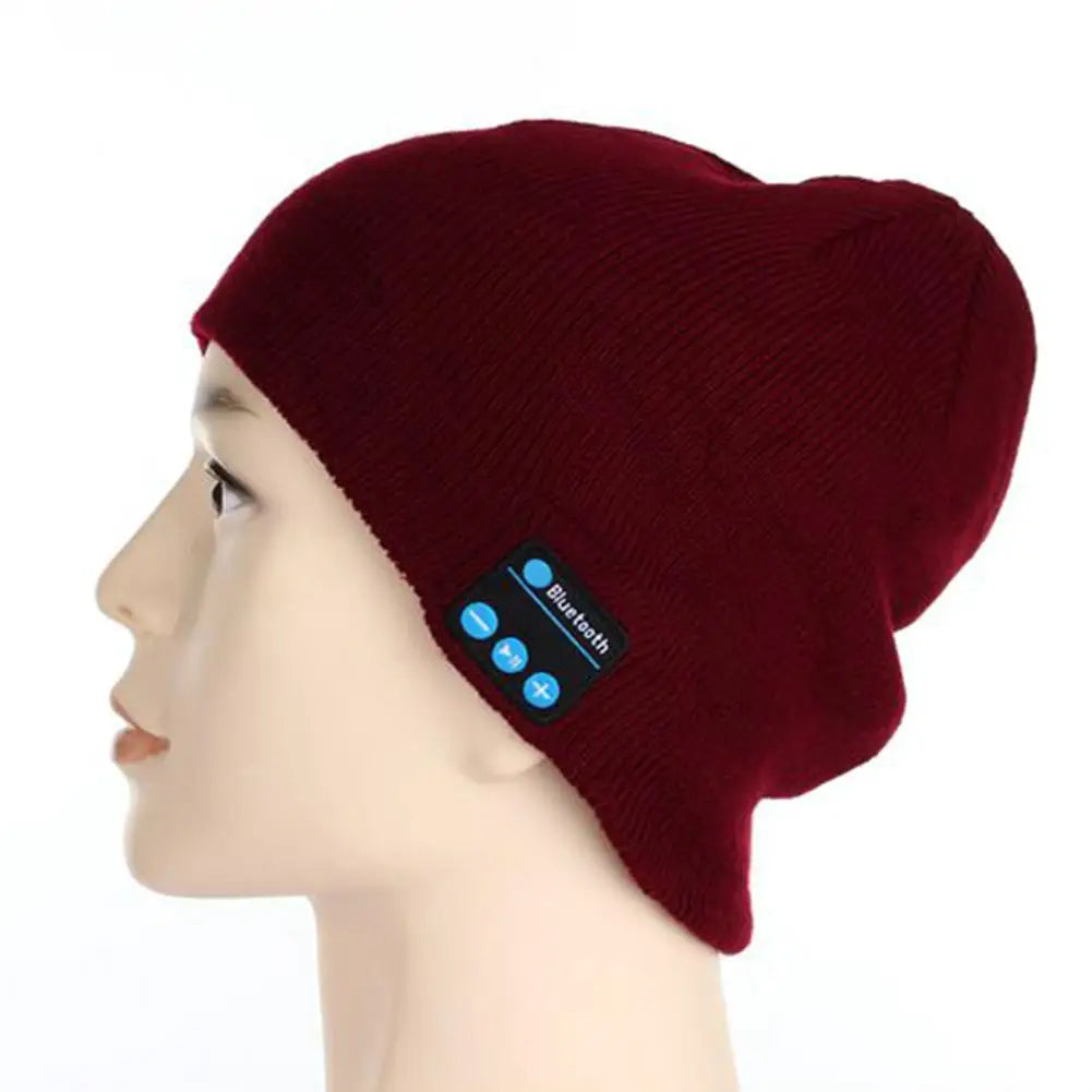 Winter Bluetooth USB Rechargeable Music Headset Warm Knitting Beanie Hat Cap Breathable Men Gorras Hats Warm Casual Lady Beanies