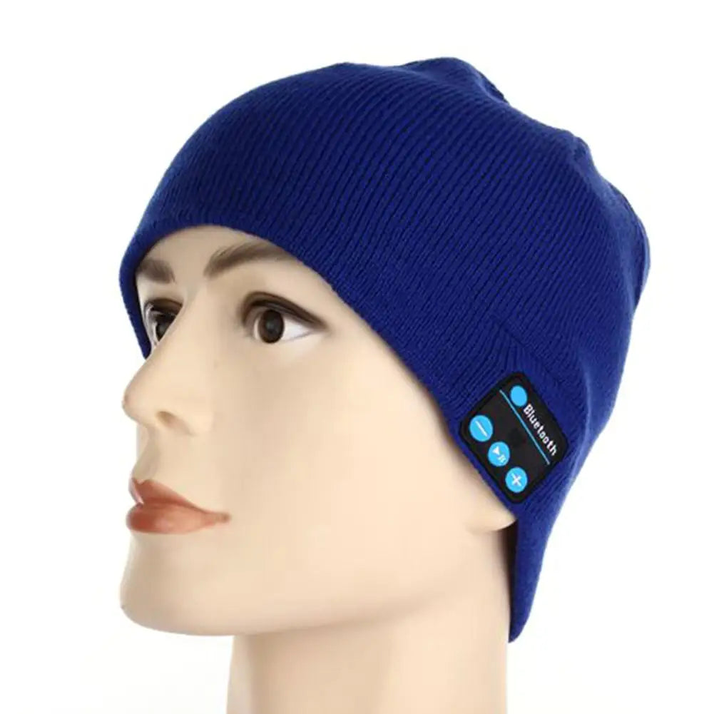 Winter Bluetooth USB Rechargeable Music Headset Warm Knitting Beanie Hat Cap Breathable Men Gorras Hats Warm Casual Lady Beanies