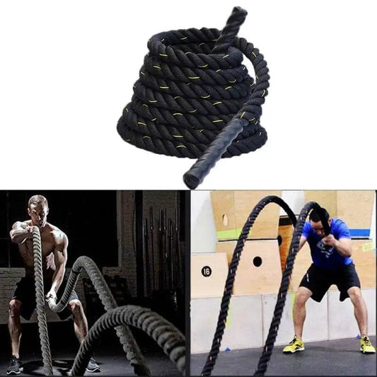 Heavy Jump Rope Skipping Rope Workout Battle Ropes for Men Women Total Body Workouts Power Training Strength Building Muscle - MarvelouStoree