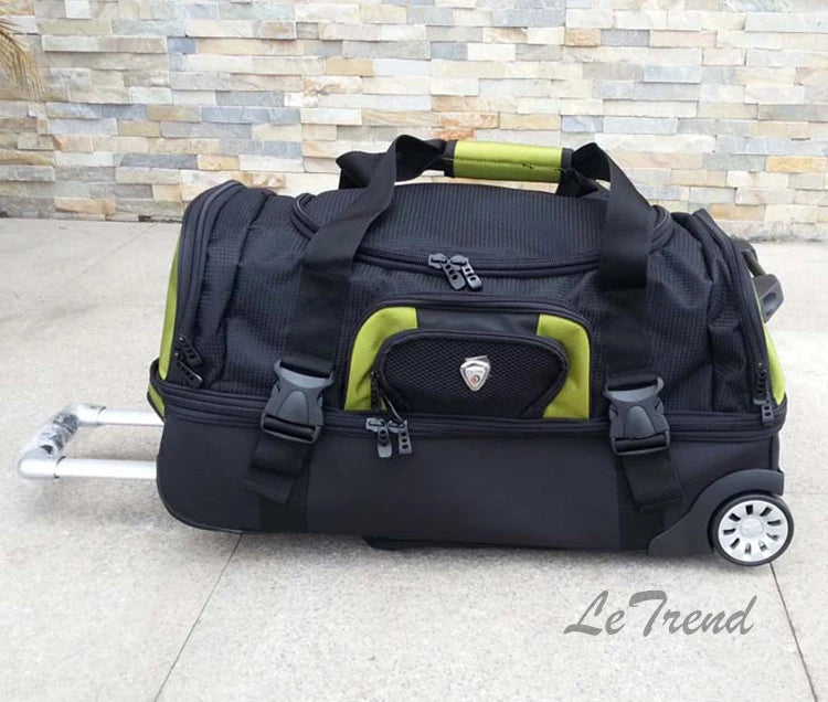 BeaSumore 27 inch large capacity Rolling Luggage 32 inch Shoulders backpack Trolley Women Multifunction Suitcase Wheels Trunk