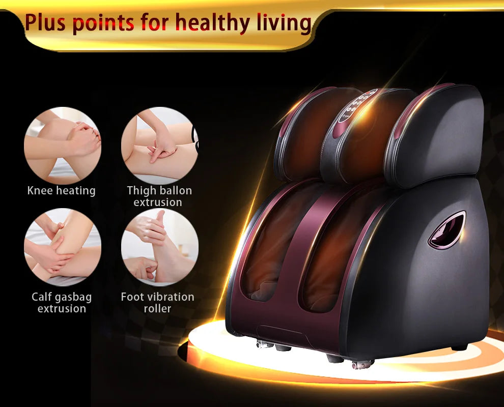 JinKaiRui Household Electric Foot Massager Circulation Massage Airbags Heat Leg Machine Massj Reflexology Health Care Massage