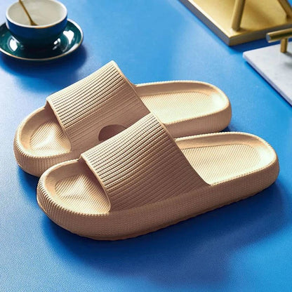 Thick Platform Bathroom Home Slippers Women Fashion Soft Sole EVA Indoor Slides Woman Sandals 2023 Summer Non-slip Flip Flops - MarvelouStore