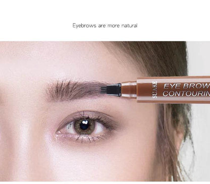 4D Microblading Eyebrow Pen 4 Forks Tip Eyebrow Tattoo Pencil Long Lasting Fine Sketch Liquid Eye Brow Make Up - MarvelouStoree