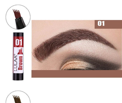 4D Microblading Eyebrow Pen 4 Forks Tip Eyebrow Tattoo Pencil Long Lasting Fine Sketch Liquid Eye Brow Make Up - MarvelouStoree