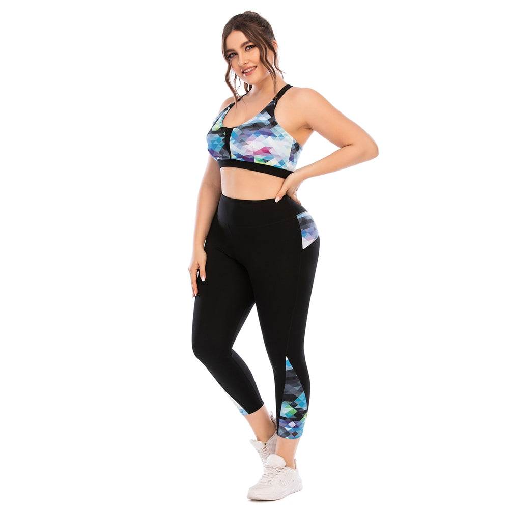 Yoga Sets Women&#39;s 2 Piece Set Leggings + Elastic Sports Bras Women Gym Clothing Fitness Sportswear Workout Seamless Sports Suits - MarvelouStoree