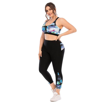 Yoga Sets Women&#39;s 2 Piece Set Leggings + Elastic Sports Bras Women Gym Clothing Fitness Sportswear Workout Seamless Sports Suits - MarvelouStoree