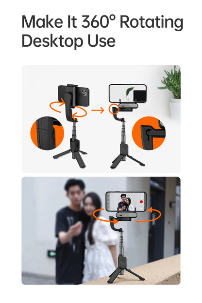 Hohem iSteady Q Handheld Gimbal Stabilizer Phone Selfie Stick Extension Rod Adjustable Tripod with Remote Control for Smartphone