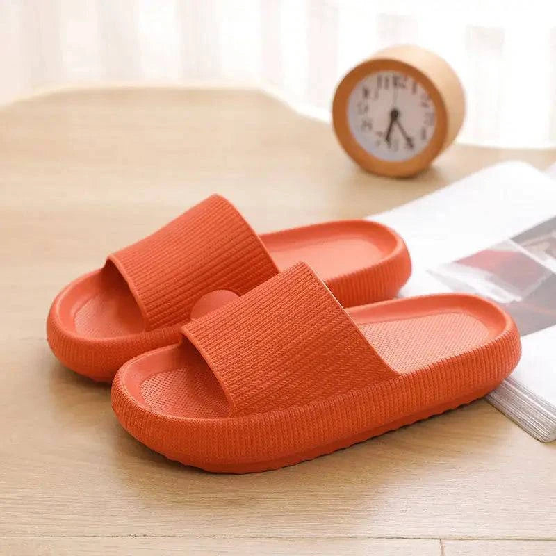 Thick Platform Bathroom Home Slippers Women Fashion Soft Sole EVA Indoor Slides Woman Sandals 2023 Summer Non-slip Flip Flops - MarvelouStore