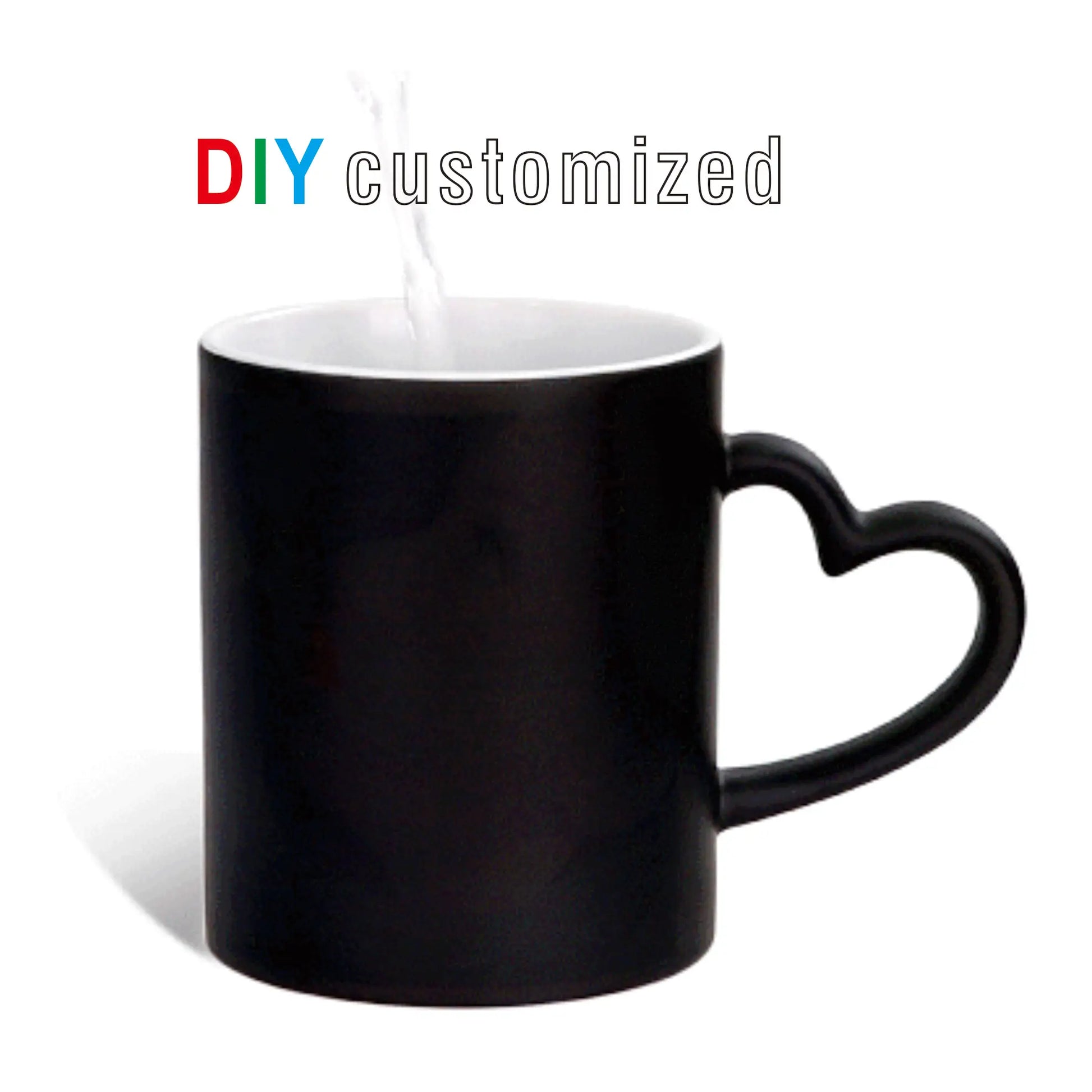 DIY Customized 350ML 12oz Ceramic Magic Mug Print Picture Photo LOGO Text Hot Water Change Color Sublimation Print Hot Transfer