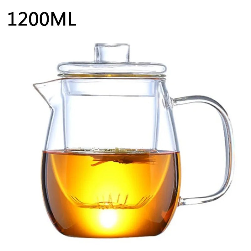 600/1200ml Household Teaware Glass Teapot For Stove Heat Resistant High Temperature Explosion Proof Tea Infuser Milk Tea Set