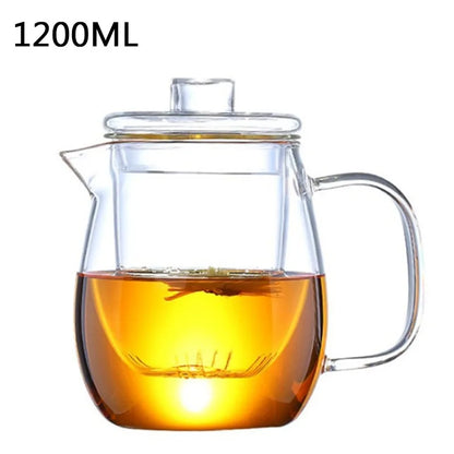 600/1200ml Household Teaware Glass Teapot For Stove Heat Resistant High Temperature Explosion Proof Tea Infuser Milk Tea Set