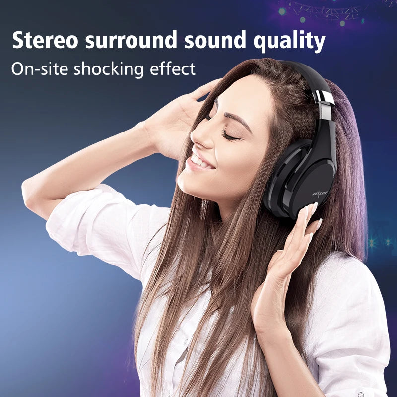 ZEALOT B21 Wireless Bluetooth Headphones Foldable Bass Wireless Headset with Microphone for Computer,Phones Touch Control