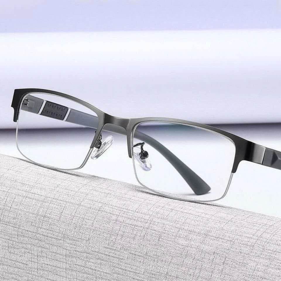 New Trend Reading Glasses Reading Glasses Men and Women High Quality Half Frame Diopters Business Office Men Reading Glasses - MarvelouStoree