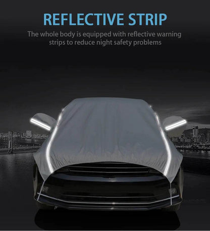 Universal Half Car Cover Waterproof Outdoor Cover Oxford Sun Rain Uv Protection Dustproof Snowproof Car Body Cover for SUV Sedan - MarvelouStoree