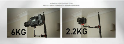 IFOOTAGE Magic Arm, Adjustable Spider Crab with Shoe Mount and 1/4'' & 3/8" Tripod Screw for DSLR Camera Rig