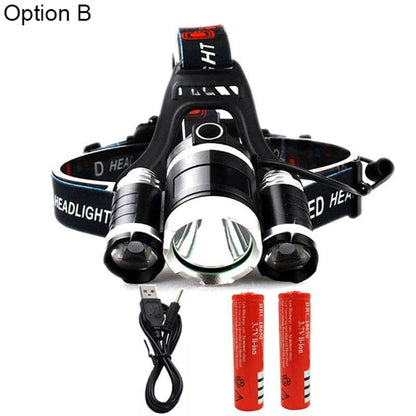 Headlamp 90 degree high Led lighting Head Lamp 4 mode XML T6/R5 LED Headlamp Headlight Camping Fishing headlight Torch Lanterna - MarvelouStoree