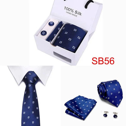 New Plaid men ties set Extra Long Size 145cm*7.5cm Necktie navy blue Paisley Silk Jacquard Woven Neck Tie Suit Wedding Party