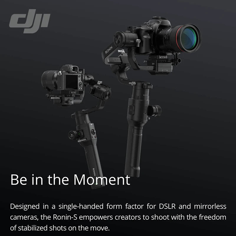 DJI Ronin S Essentials Kit Superior 3-Axis Stabilization Camera Control 3.6 kg Payload Capacity Battery Life 12hrs